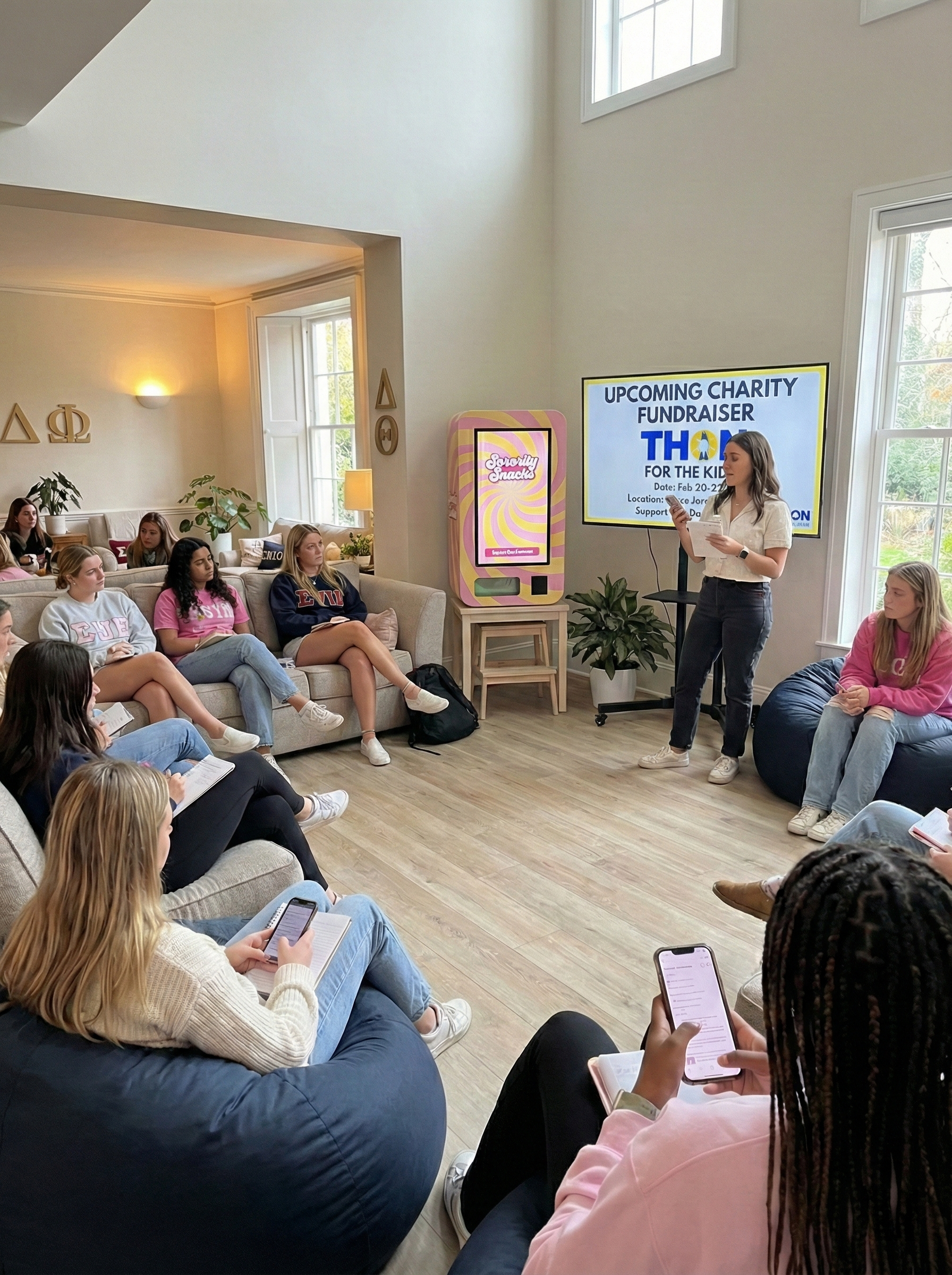 Sorority chapter night product sampling